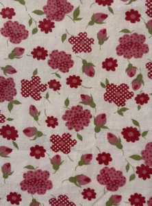 BONITO EN ROSA SACO DE ALIMENTACIÓN AÑOS 40 PIEZA DE TELA 8X10 PATRÓN FLORAL - Imagen 1 de 3