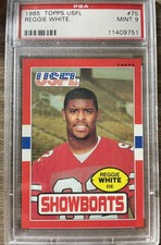 1985 Topps USFL Reggie White #75 PSA 9 Mint HOF Showboats Eagles