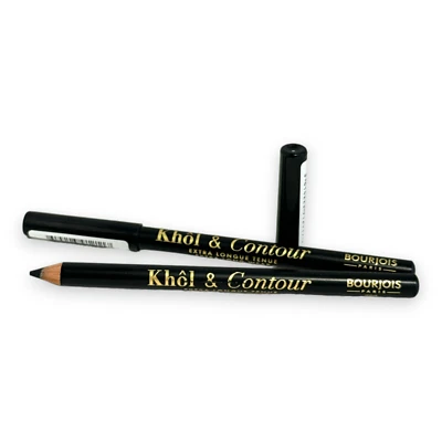 2x Bourjois Khol & Contour Extra-Long Wear Eye Pencil *002 Ultra Black* 0.04oz. - Image 1 of 2