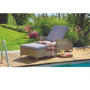 Daybed Sunlounge Set Weatherproof PE Wicker Adjustable Headrest - Picture 1 of 8