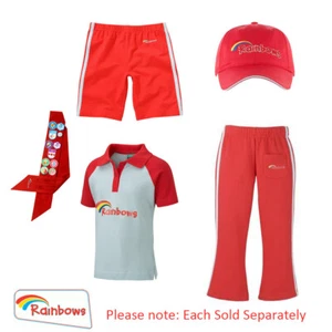 Girl Guiding Rainbows Uniform Hoodie T Shirt Legging Shorts Cap Polo Sash 22 30 - Picture 1 of 13