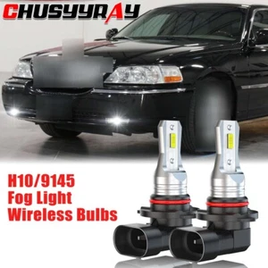 2X  Fog Lights Kit 9145 H10 Bulbs For Lincoln Town Car 2003-2011 Bright 6000K - Picture 1 of 10