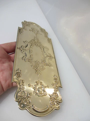 Brass Finger Plate Push Door Handle Art Nouveau Cherubs Rococo Antique STYLE Cover