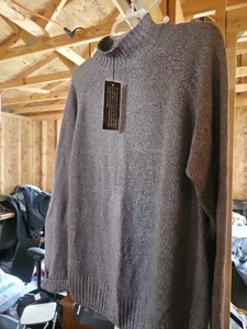 Wintersilks Mock Neck Sweater 100% Silk Grey - Picture 1 of 3