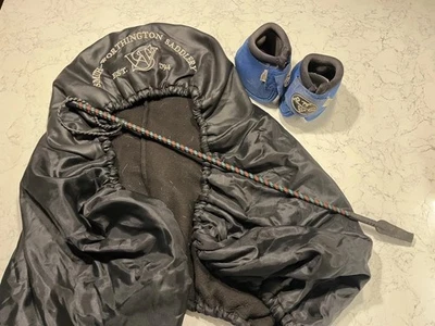 Random Tack Lot- Bell Boots, Saddle Cover, Crop - Image 1 of 4