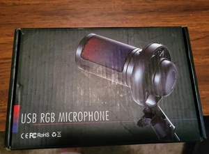 Coconise ME6S USB RGB Gaming Microphone Multi-Color Lights New Open Box - Zdjęcie 1 z 6