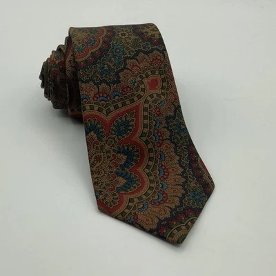 Corbata vintage de seda de cachemira Harrods of Knightsbridge hecha en Inglaterra Foto 1 de 4