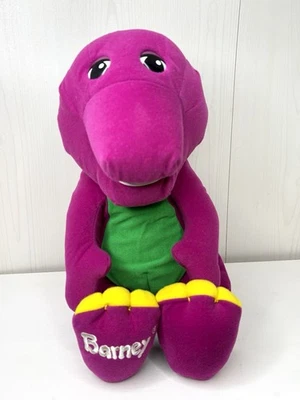 "Muñeco de peluche de colección Playskool Talking Barney 18"" dinosaurio púrpura PROBADO Y FUNCIONA AÑOS 90" Foto 1 de 4