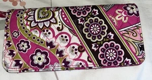 Portafoglio Vera Bradley viola bianco paisley - Foto 1 di 7