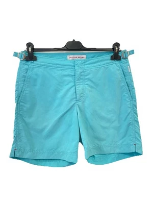 H72#Orlebar коричневый бульдог плавки Aqua синий классический крой мужской размер 30 талии - Изображение 1 из 4