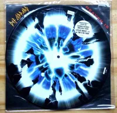 MINT! DEF LEPPARD HEAVEN IS 12" VINYL PICTURE DISC 1992 JOE ELLIOTT - Image 1 of 2