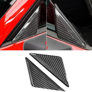 Dry Carbon Fiber Front Door Window A Pillar Triangle Trim For Ford Mustang 2024+ - Bild 1 von 14