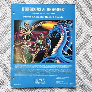 Hojas de registro de personajes de Dungeons & Dragons Player (9037) 1980, 1981 - Imagen 1 de 12