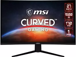 MSI G273CQ 27" QHD 2560 x 1440 (2K) 1ms 170Hz Curved Gaming Monitor - Picture 1 of 12