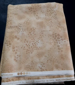 BTY Robert Kaufman Coventry Court D#12454 Blender Tan Tiny Leaves Tone-on-Tone - Picture 1 of 4