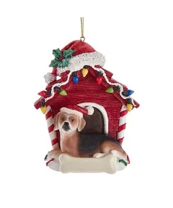 Beagle Natale Ornamento casa cane - Foto 1 di 1