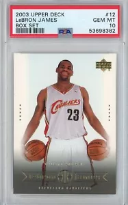 Graded 2003-04 Upper Deck LeBron James #12 Box Set Rookie Card PSA 10 Gem Mint - Picture 1 of 2