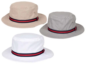 Sombrero Bush de Algodón para Hombres Ligero Cubo Ala Corta Informal Exterior Banda a Rayas - Imagen 1 de 4