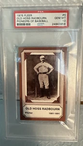 1975 FLEER PIONEERS OF BASEBALL #5 OLD HOSS RADBOURN HOF PSA 10 GEM MT REDS - Photo 1/9