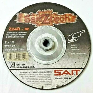 UNITED SCHLEIFMITTEL SAIT Whl T27 7x1/4 U/min 8500 22614 Schleifscheibe inv219L16 - Bild 1 von 2
