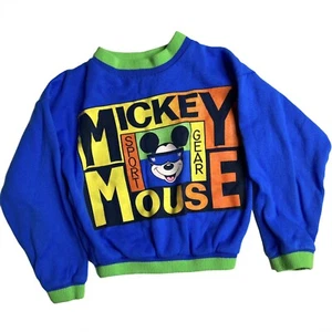 Walt Disney Mickey Mouse Vintage 80s Jog Togs Sport RARE Sweatshirt Kids Large 7 - Picture 1 of 5