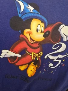 Vintage Walt Disney World Wizard Mickey Mouse Sweatshirt Sz XXL Pullover Blue - Picture 1 of 5