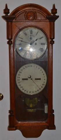 Antique Seth Thomas Office Calendar #10 Regulator Wall Clock Cover