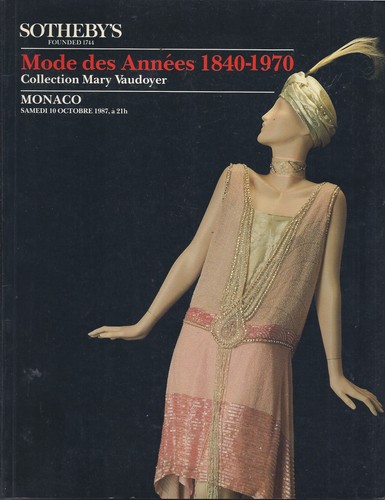 SOTHEBY’S FASHION CUTURE Balenciaga Gres Lelong Patou Vionnet Vaudoyer Coll Cat