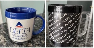 Konvolut 2 Vintage Kaffeetassen um 1980 DELTA AIR LINES, Sammlerstücke - Bild 1 von 5