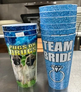 18oz Novelty Cups (Lot Of 9 Cups) & Misc. (See Pics) - Picture 1 of 2