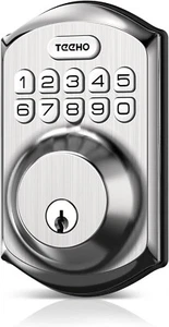 TEEHO TE001 Keyless Entry Smart Deadbolt Door Lock with Keypad (Satin Nickel) - Picture 1 of 7