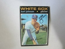 1971 Topps # 156 Bart Johnson Autograph / Signed Card Chicago White Sox (C4)