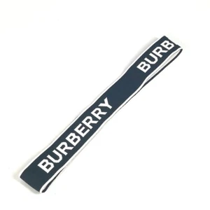BURBERRY Logo Diadema Accesorios Banda para el Cabello Nylon Negro/Blanco - Imagen 1 de 7