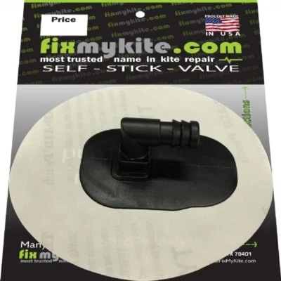 FIXMYKITE.COM FMK Cabrinha Sprint 90-Degree Kiteboarding Bladder Self Stick Repair Valve New