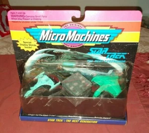 1993 Galoob MICRO MACHINES STAR TREK Next Generation Klingon Borg Ships MIP  - Picture 1 of 5