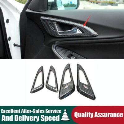 Cubierta interior de la manija de la puerta de fibra de carbono ABS para Chevrolet Malibu 2016-2024 4 piezas Foto 1 de 4