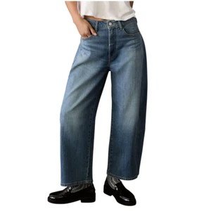 Anthropologie Pilcro Heritage Curve Mid-Rise Barrel Jeans Gr. 27 Wide Leg 4 - Bild 1 von 10