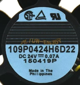 109P0424H6D22 Inverter Cooling fan DC24V 0.07A 4CM 3pin - Picture 1 of 3