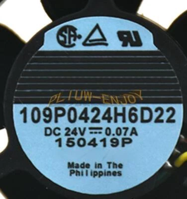 109P0424H6D22 Inverter Cooling fan DC24V 0.07A 4CM 3pin - Image 1 of 3