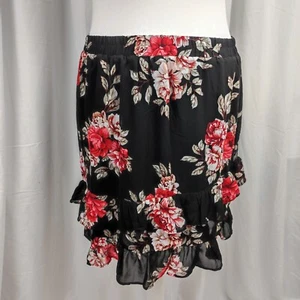 Vila Womens Floral Print Skirt Size UK 12 Elasticated Waist Frill Detail NWTS - Picture 1 of 13