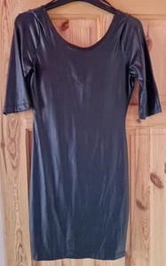 Black PVC look Dress. Size 10 - Picture 1 of 3