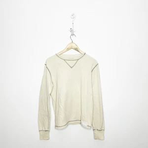 GANT X MICHAEL BASTIAN Cotton Long Sleeve T shirt cream contrast stitch Men's S - Picture 1 of 9
