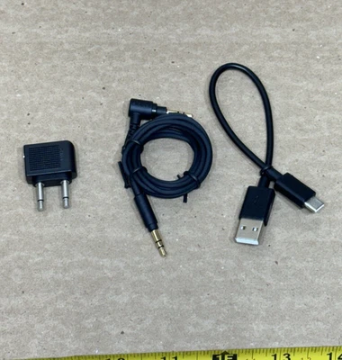 Adaptador de enchufe de avión cable de alimentación auxiliar Sony OEM para WH-1000XM XM2 XM3 XM4 XM5 Foto 1 de 2