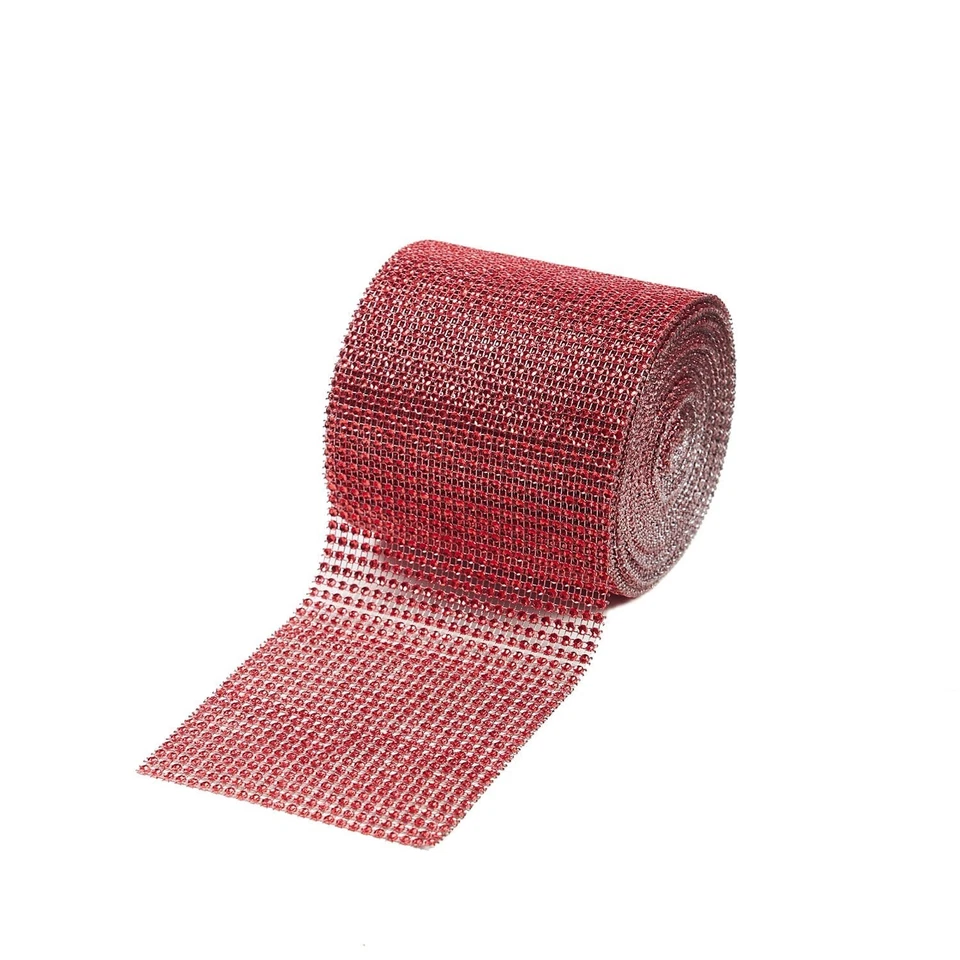 Diamond Rhinestone Polyester Mesh Ribbon Trim (4.5 Inches X 10 Yards) Roll - Image 1 of 1