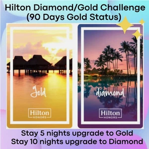 US seller-Hilton Honors Status Match Diamond or Gold till March 2027 (90 days) - Picture 1 of 2