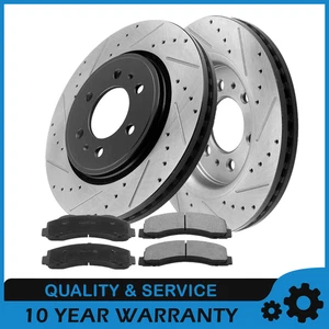 Front E-Coating Brake Rotors and Ceramic Pads for Ford Expedition F150 2010-2020 - Picture 1 of 6