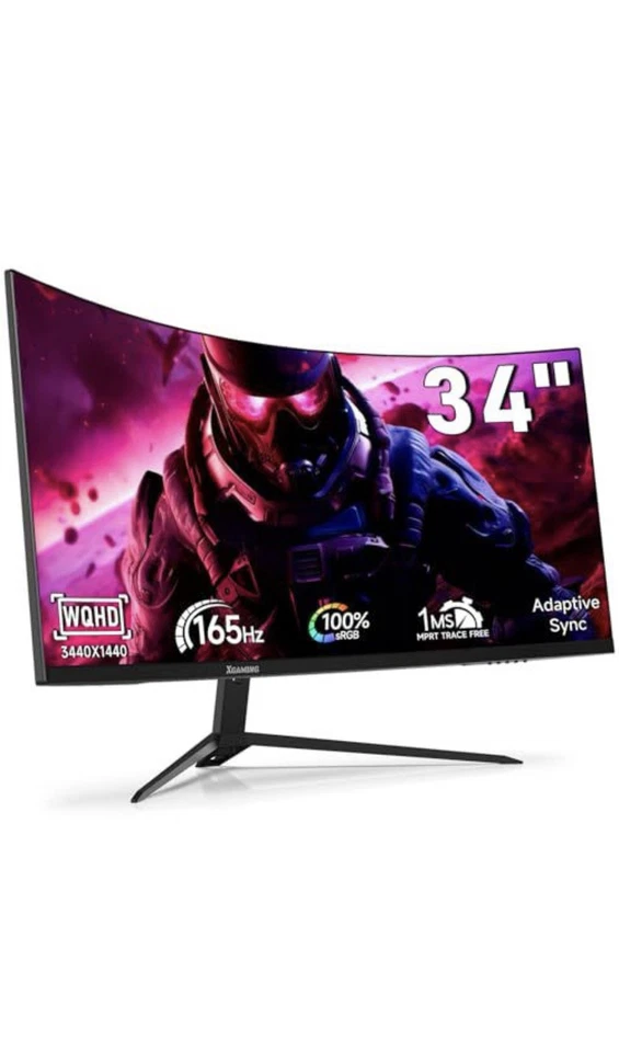 Monitor curvo para juegos 4K ultra ancho de 34 pulgadas - 165 Hz, 1500R ENVÍO GRATUITO Foto 1 de 4