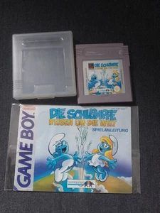 Nintendo Game Boy - Die Schlümpfe Reisen um Die Welt + Anleitung - Bild 1 von 2