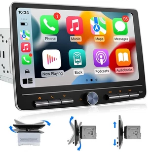 10 Inch Double Din Car Stereo Wireless CarPlay Android Auto 2G+32G Detachable... - Picture 1 of 8