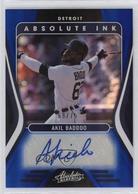 2022 Panini Absolute Absolute Ink Spectrum Blue /75 Akil Baddoo #AI-AB Auto - Image 1 of 2